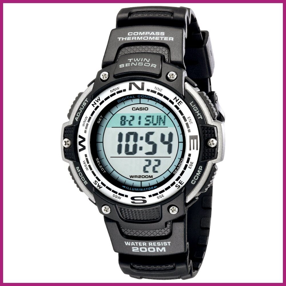 Digital Watch with Compass & Thermometer, 200M Water Resistant